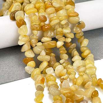 Natural Topaz Jade Chip Beads Strands, 5~8x5~8mm, Hole: 1mm, about 31.5 inch