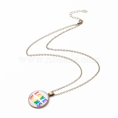 Rainbow Pride Necklace(NJEW-F290-01A)-2
