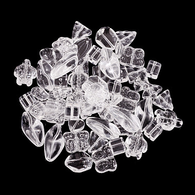 グラデーションカラー透明ガラスビーズ 64 個(GLAA-TA0003-48A)-4