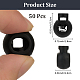 50Pcs PP Plastic Iron Spring Cord Locks(KY-CN0002-36B)-2