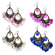 4 Pairs 4 Colors Natural Shell Chandelier Earrings(EJEW-FI0002-07)-1