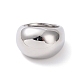 304 Stainless Steel Chunky Dome Finger Ring for Men Women(STAS-E168-09P)-2