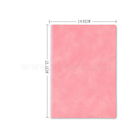 PU Leather Notebook, with Paper Inside, Rectangle, for School Office Supplies
, Pink, 211x148mm, 200 Pages(100 Sheets)(OFST-PW0001-350A-01)