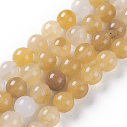 Natural Jade Beads Strands, Round, 8mm, Hole: 1.2mm, about 46~47pcs/strand, 15.1~15.5 inch(38.5~39.5cm)(G-F615-8mm)