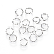 304 Stainless Steel Jump Rings, Open Jump Rings, Stainless Steel Color, 21 Gauge, 5x0.7mm, Inner Diameter: 3.5mm(A-STAS-F110-09P)