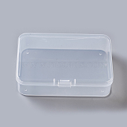 Plastic Bead Containers, Rectangle, Clear, 9.5x6.6x2.6cm(X-CON-F005-14-C)