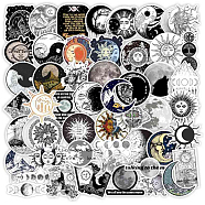 50Pcs The Sun and Moon Planet Stickers, for Laptop Scrapbook Phone Notebooks Diary, Moon Pattern, 40~60mm, 50pcs/set(STIC-PW0002-090)