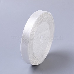 Garment Accessories 1/2 inch(12mm) Satin Ribbon, Milk White, 25yards/roll(22.86m/roll)(X-RC12mmY042)