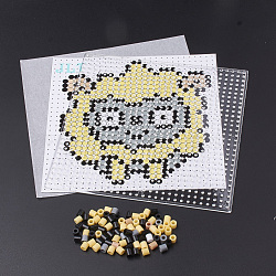 DIY Melty Beads Fuse Beads Sets: Fuse Beads, ABC Plastic Pegboards, Pattern Paper and Ironing Paper, Sheep Pattern, Square, Colorful, 14.7x14.7cm(DIY-S033-089)