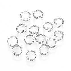 Tarnish Resistant 304 Stainless Steel Jump Rings, Open Jump Rings, Stainless Steel Color, 21 Gauge, 5x0.7mm, Inner Diameter: 3.5mm(A-STAS-F110-09P)