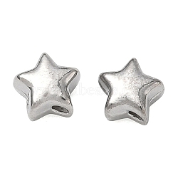 304 Stainless Steel Beads, Star, Stainless Steel Color, 6.5x6.5x4mm, Hole: 1mm(SA-CBA740F-22P)