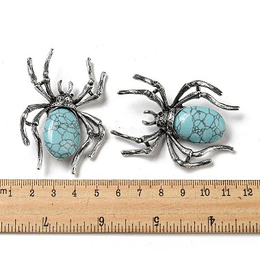 Dual-use Items Alloy Pave Jet Rhinestone Spider Brooch(JEWB-C026-07D-AS)-3