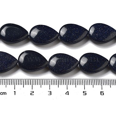 Synthetic Blue Goldstone Beads Strands(G-P528-L06-01)-5
