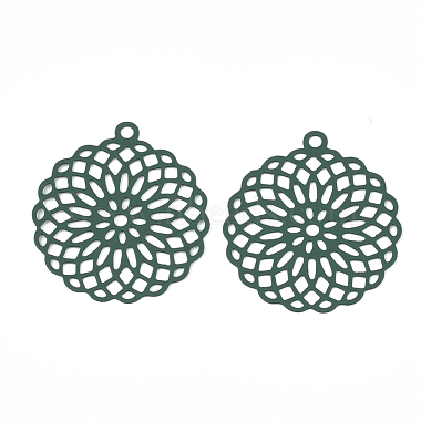 430 Stainless Steel Filigree Pendants(STAS-T042-02B)-2