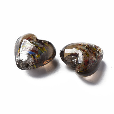 Perles de verre en feuille d'argent au chalumeau faites à la main(FOIL-T005-01C)-3