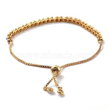 Adjustable Brass Enamel Slider Bracelets(BJEW-L652-23-G)-4