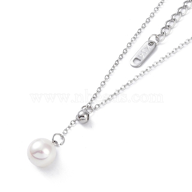 White Round Plastic Necklaces