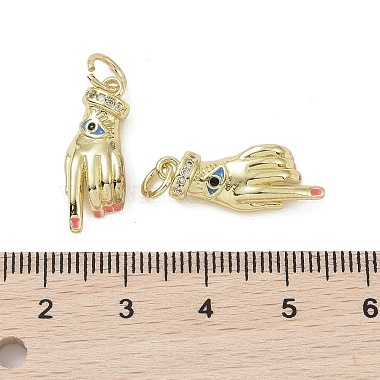 Brass Micro Pave Cubic Zirconia Pendants(KK-L209-077G-01)-4