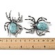 Dual-use Items Alloy Pave Jet Rhinestone Spider Brooch(JEWB-C026-07D-AS)-3