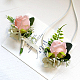 Craspire 2 pcs 2 style tissu de soie imitation rose corsage boutonnière(AJEW-CP0001-61B)-6