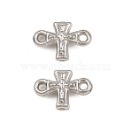304 Stainless Steel Connector Charms, Sideways Cross Links, Stainless Steel Color, 9x6.5x3mm, Hole: 1mm(SA-CBA302A-10P)