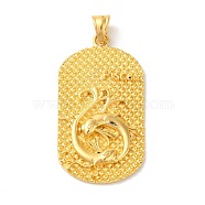 316L Surgical Stainless Steel Big Pendants, Real 18K Gold Plated, Oval with Constellations Charm, Pisces, 53x29x4mm, Hole: 8x5mm(STAS-B059-01G-02)