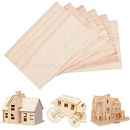 Fortune Paulownia Wood Sheets, with for Coaster, Wall Decoration, Party and DIY Crafts Supplies, Rectangle, BurlyWood, 15x10x0.15cm(DIY-OC0001-48)