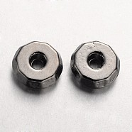 Tibetan Style Spacer Beads, Cadmium Free & Nickel Free & Lead Free, Rondelle, Gunmetal, 8x3mm, Hole: 2mm(K0968052)