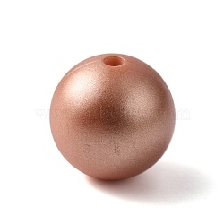 Food Grade Eco-Friendly Silicone Beads, Round, Dark Salmon, 15mm, Hole: 2mm(SIL-WH0001-36B)