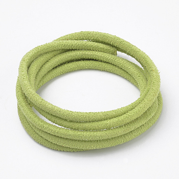Faux Suede Cords, Faux Suede Lace, Yellow Green, 3x3mm, about 1.09 yards(1m)/strand