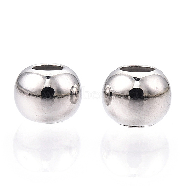 Rhodium Plated 925 Sterling Silver Beads(STER-T007-12P-02)-2
