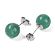 Clous d'oreilles aventurine vert naturel(EJEW-Z060-04P-01)-1