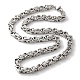 Non-Tarnish 201 Stainless Steel Byzantine Chain Necklaces(NJEW-H033-04P-A)-1