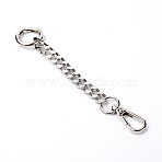 Iron Curb Chain Bag Extender Chain, with Alloy Swivel Clasps, Bag Replacement Accessories, Platinum, 15.7cm(FIND-WH0071-28P)