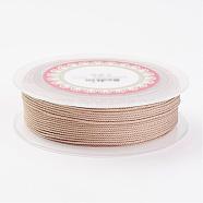 Braided Nylon Threads, Dyed, Knotting Cord, for Chinese Knotting, Crafts and Jewelry Making, PeachPuff, 1.5mm, about 13.12 yards(12m)/roll(NWIR-E023-1.5mm-07)
