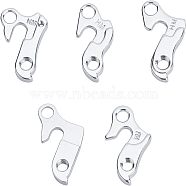 SUPERFINDINGS 5Pcs 5 Styles Aluminum Tail Hook, Variable Speed Hook, Bicycle Accessories, Silver, 1pc/style(FIND-FH0002-01)