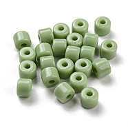 Opaque Acrylic Beads, Column, Dark Sea Green, 6.5x5mm, Hole: 2mm, about 3000pcs/500g(OACR-B013-25N)