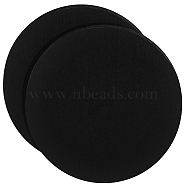 Felt Self-adhesive Fabric, Flat Round, Black, 30x0.5cm(FIND-WH0126-569A)