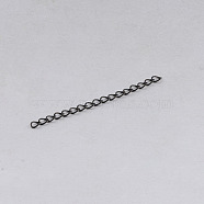 Stainless Steel Chain Extender, Curb Chain, Twisted Chain, Gunmetal, 50mm(CD-TAC0002-01B)