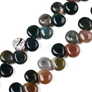 Natural Indian Agate Beads Strands, Teardrop, Top Drilled, 12~12.5x10~11x5~5.5mm, Hole: 1~1.2mm, about 33pcs/strand, 8.86~10.2''(22.5~25.5cm)(G-T138-113)