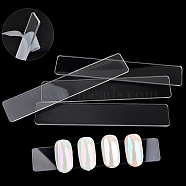 Acrylic Manicure Nail Art Display Board, Rectangle, Clear, 6.5x1.4cm, 10pcs/set(MRMJ-P003-58)
