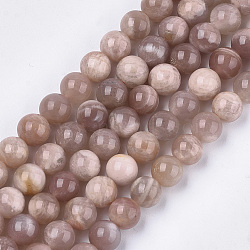 Natural Sunstone Beads Strands, Grade A, Round, 8mm, Hole: 1mm, about 45~48pcs/strand, 15.3 inch(G-S333-8mm-038)