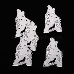 Wolf Carbon Steel Cutting Dies Stencils, for DIY Scrapbooking/Photo Album, Decorative Embossing DIY Paper Card, Matte Platinum Color, 12x7.5x0.08cm(DIY-A008-48)