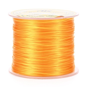 Japanese Flat Elastic Crystal String, Polyester Thread, for Stretch Bracelets Gemstone Jewelry Making, Gold, 0.5mm, about 65.6 yards(60m)/roll
