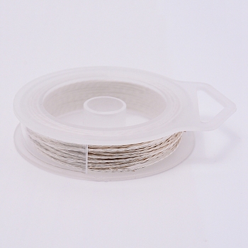 3 Strands Copper Craft Wire, Long-Lasting Plated, Silver, 0.3mm, about 80m/roll