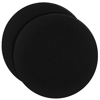 Felt Self-adhesive Fabric, Flat Round, Black, 30x0.5cm