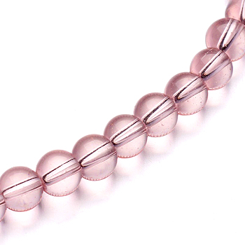 Glass Round Bead Strands, Thistle, 8mm, Hole: 1mm, about 40pcs/strand, 11 inch