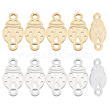 Golden & Stainless Steel Color Ladybug 304 Stainless Steel Links