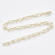 Brass Textured Paperclip Chain Necklace Making(MAK-S072-03B-LG)-2