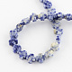 Natürliche blaue Fleck Jaspis Perlen Stränge(G-R182-10)-2